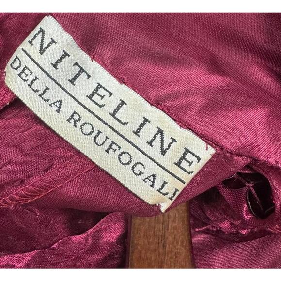 Womens Vintage Niteline Della Roufogali Pink Sequined Open Back Sleeveless Dress - Picture 8 of 8